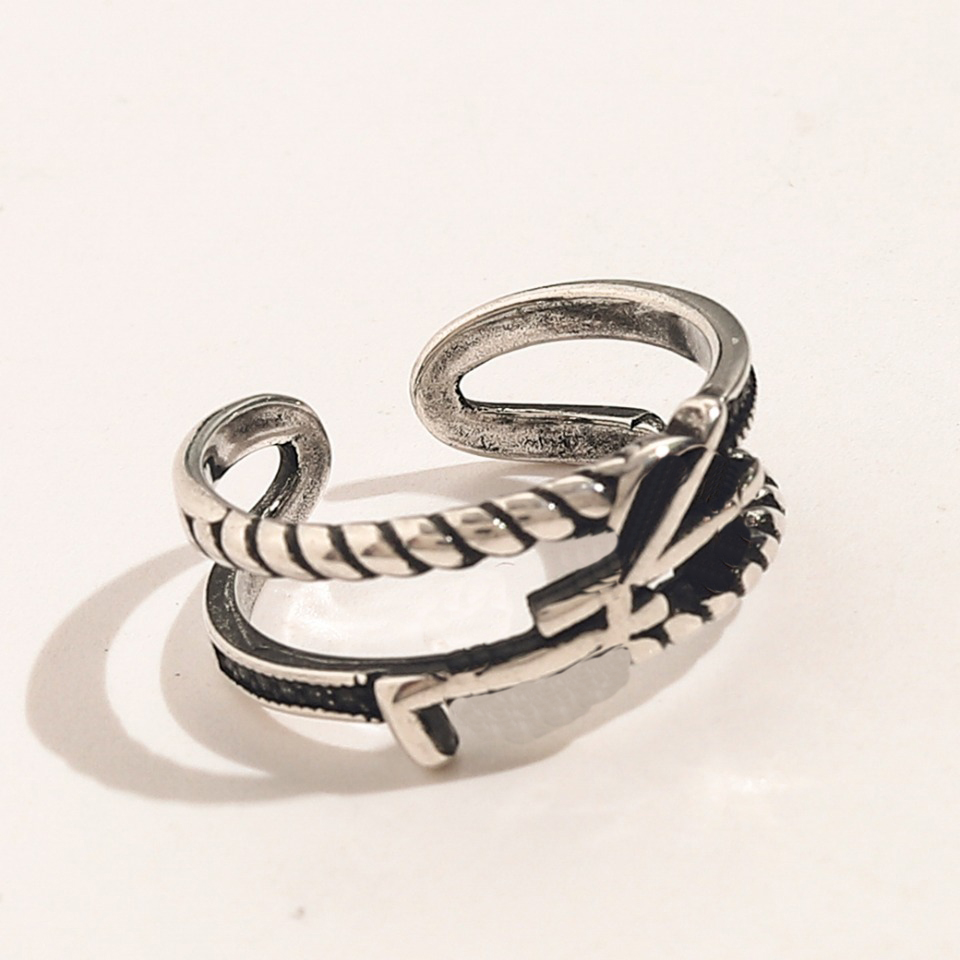 T GG Pierścienie Pierścienie Pierścienie Najlepsze klasyczne litery zespołu Pierścienie dla męskich damskich projektantów mody ekstrawagancka marka geometria Letter Antique Silve