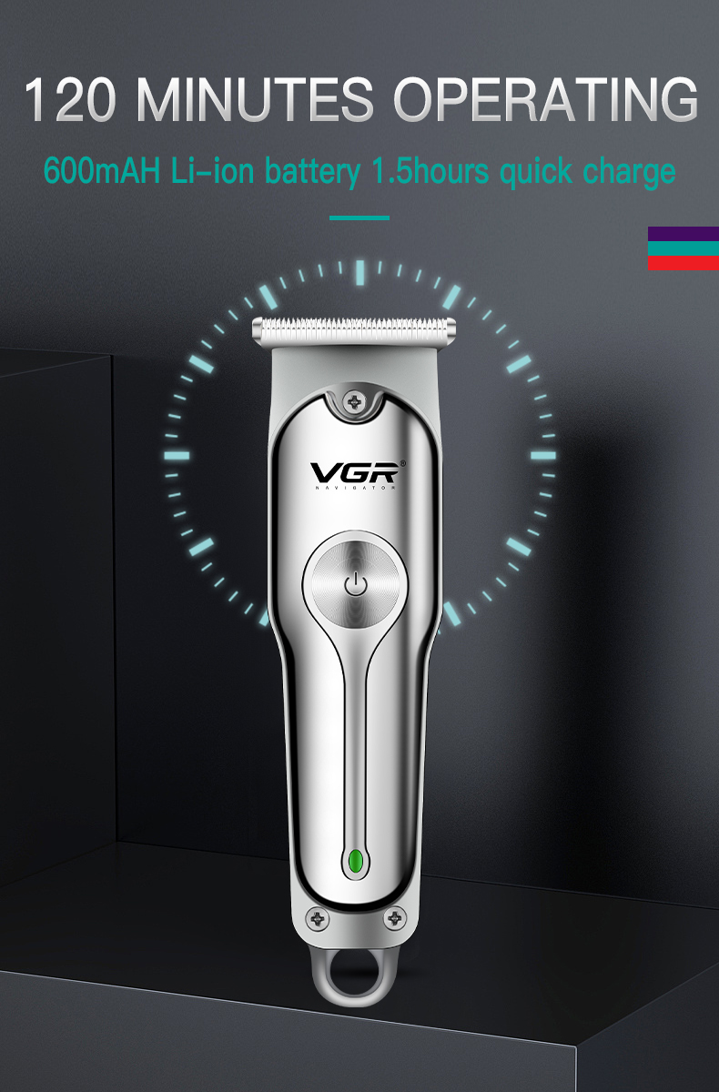 VGR Hair Clipper Rechargeable Clipper Electric Hair Cutting Machine Professional Household Cordless Clippers for Men V-071