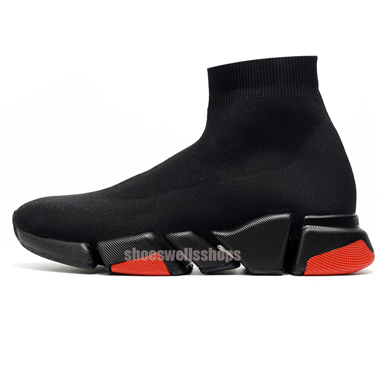 Sok schoenen ontwerper mannen dames speed trainer balencaigas sokken schoenen boot snelheden schoen lopers sneakers Dames 1.0 2.0 Walking triple Zwart Wit Rood Balencaigas schoenen