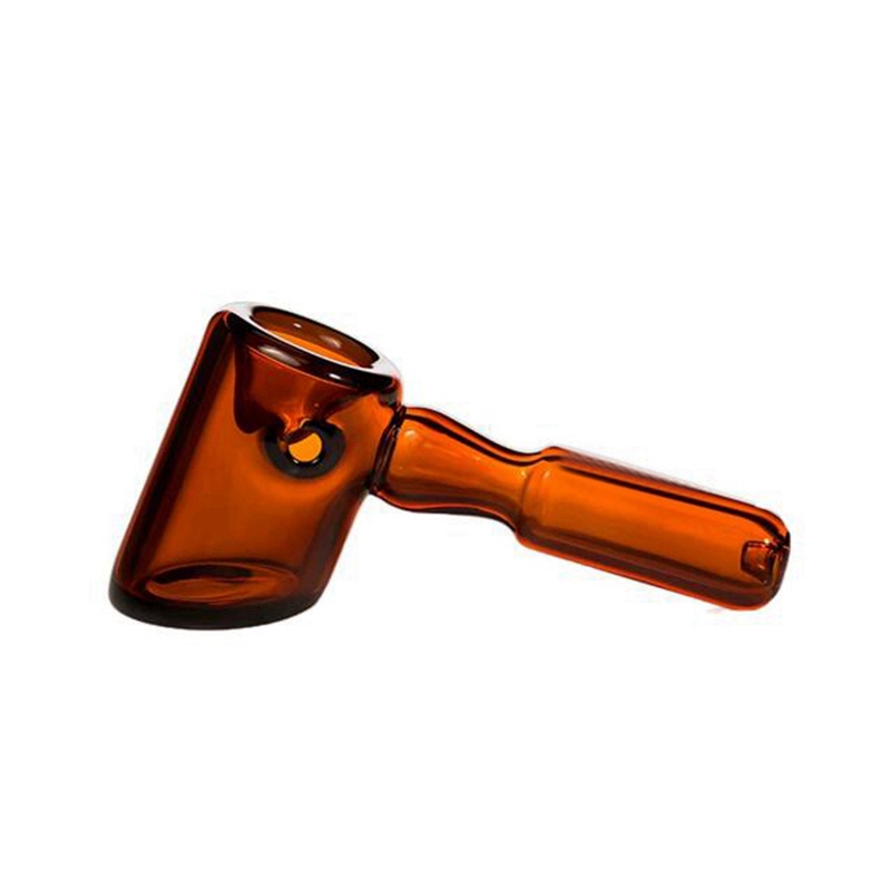 Cool Colorful Pyrex Thick Glass Pipes Filter Portable Dry Herb Tobacco Spoon Bowl Smoking Bong Holder Innovative Hammers Style Waterpipe Hand Tube DHL