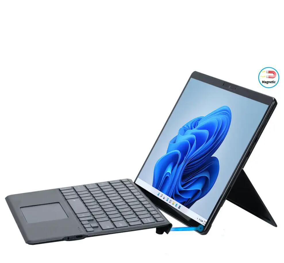 Tastatur mit Hintergrundbeleuchtung für Surface Pro 8 9, multifunktionales Touchpad, intelligente Tastaturabdeckung für Microsoft Laptop-Tastatur