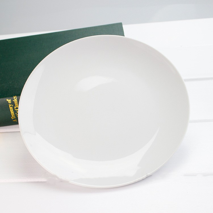 Sublimation Ceramic Dishes Plates Thermal Transfer Round Blank Plate Heat Printing Dishes customization