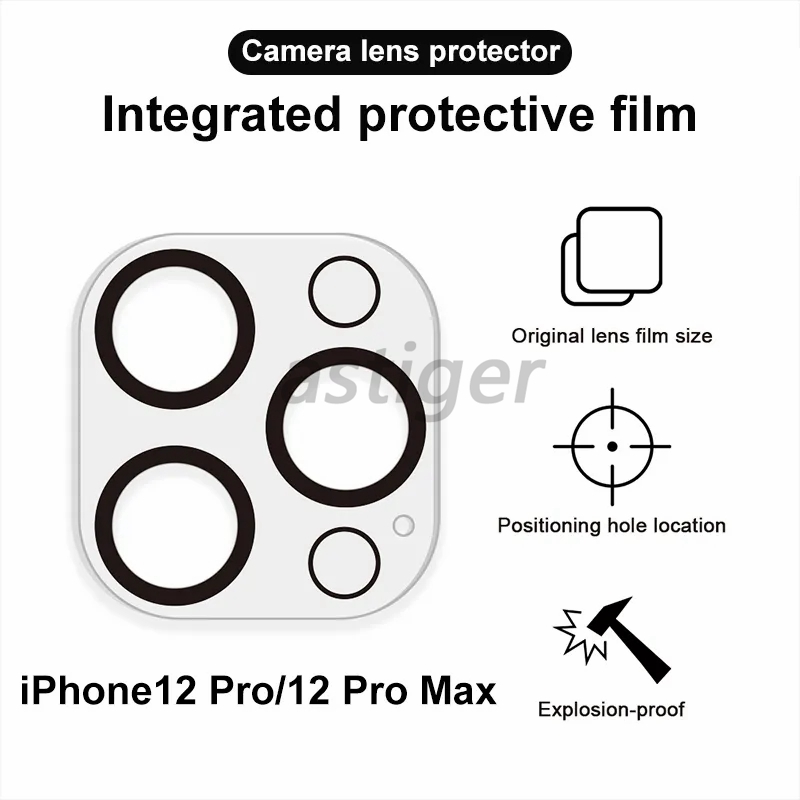3D Full Cover HD Clear Lens Protector para iPhone 15 14 13 12 11 Mini Pro Max Plus Cámara Película protectora con Flash Circle Vidrio templado