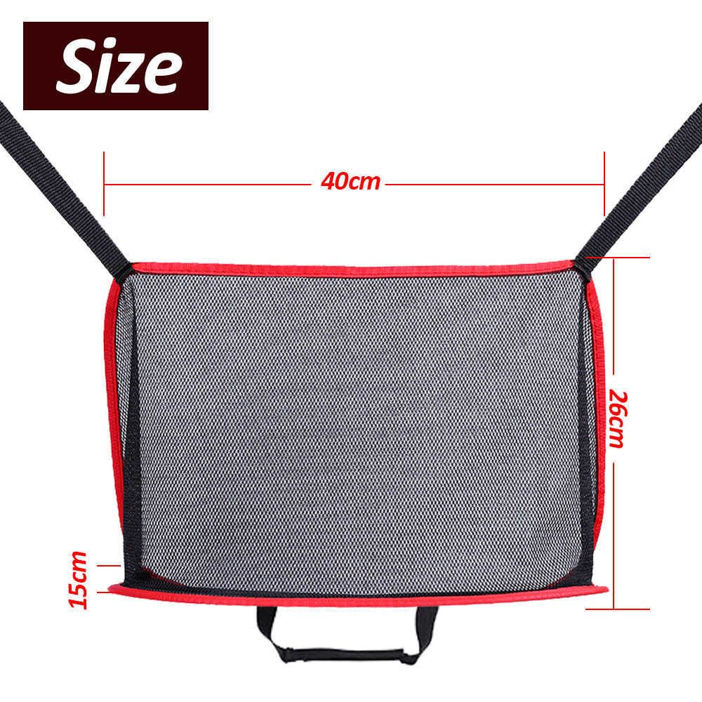 Ny bil Net Pocket Handväska Holder Car Seat Storage Organizer Bag Auto Seat Gap Storage Mesh Pocket Car Interior Stowing Tidying