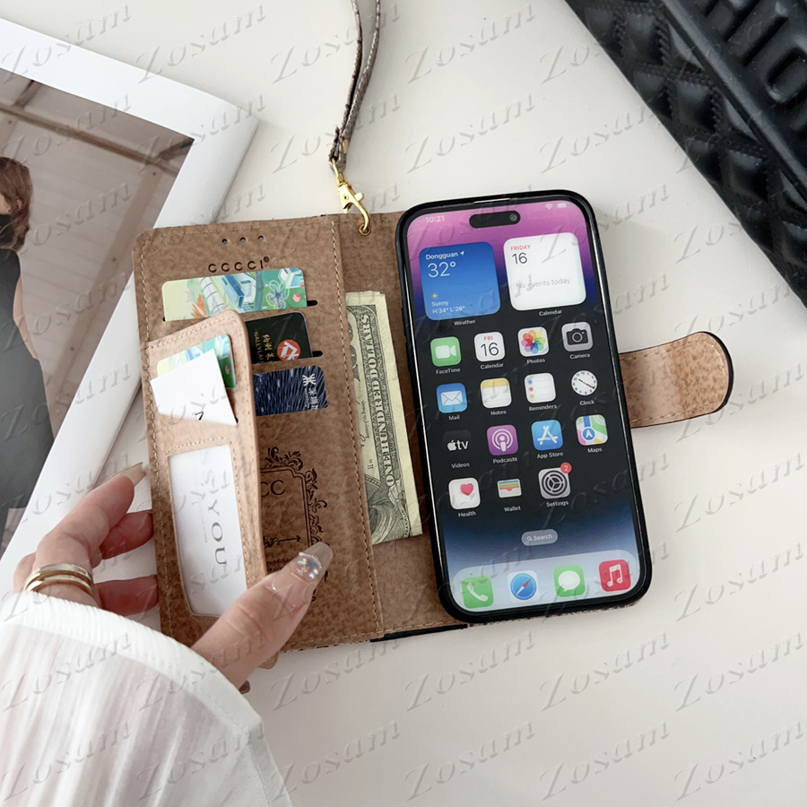 TOME FASHION Flower Letter Telefonfodral för iPhone 15 Plus 14 14Pro 13 13Pro 12 Pro Max Leather Wallet Flip Pouch Falls Full Protection Magnet Cover iPhone14