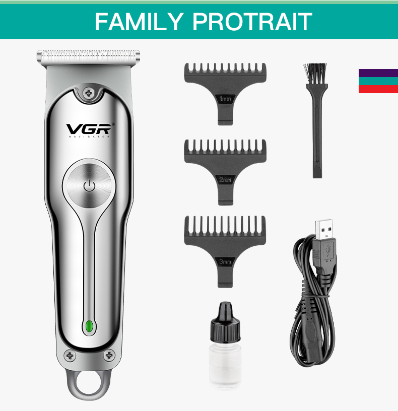 VGR Hair Clipper Rechargeable Clipper Electric Hair Cutting Machine Professional Household Cordless Clippers for Men V-071