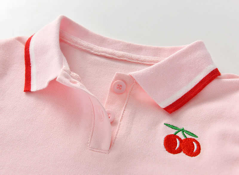 Kids Girl Dresses Lapel Collar Embroidery Short Sleeve Dress Toddler Girls Clothes Summer Baby Girl Designer Clothes