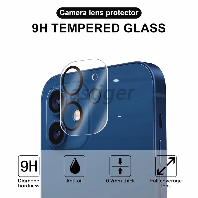 3D Full Cover HD Clear Lens Protector iPhone 15 14 13 12 11 Mini Pro Max Plus Pellicola protettiva fotocamera con Flash Circle Vetro temperato con scatola al dettaglio