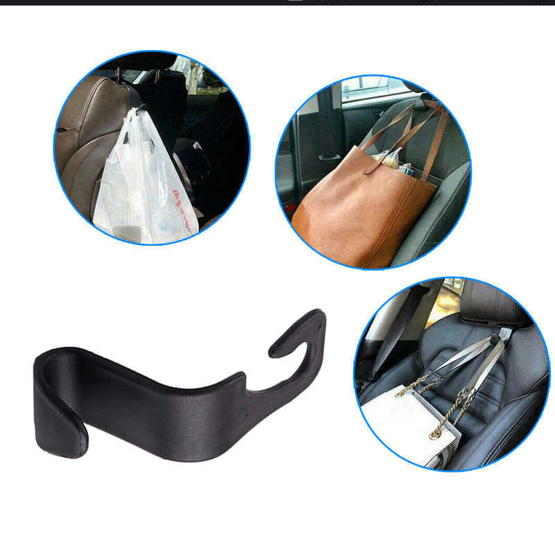 Ny 1 st bilstolens nackstödskrok för auto baksätsarrangörs hängande lagringshållare för handväskväskor Kläder Interiör Tillbehör