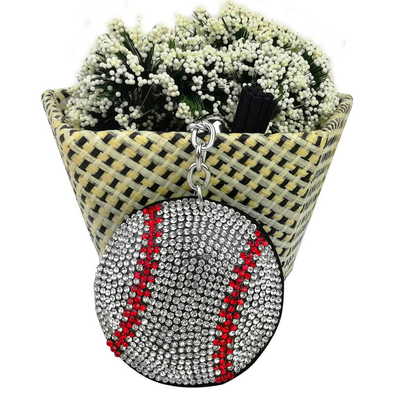 Sport-Baseball-Schlüsselanhänger, Party-Geschenk, Diamant-Schlüsselanhänger, Gepäck-Dekoration, Schlüsselanhänger