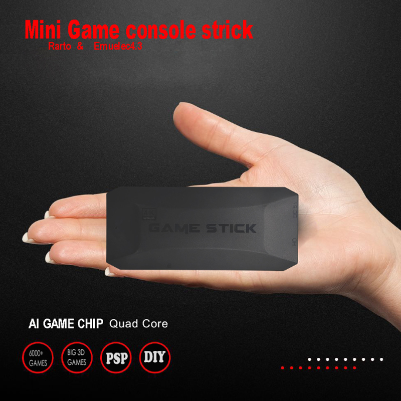 M16 Game Console Wireless TV Gaming Box With Double Controller Handle 3D 4K High-definition 64G/128G Media Player Game Stick with package retail box