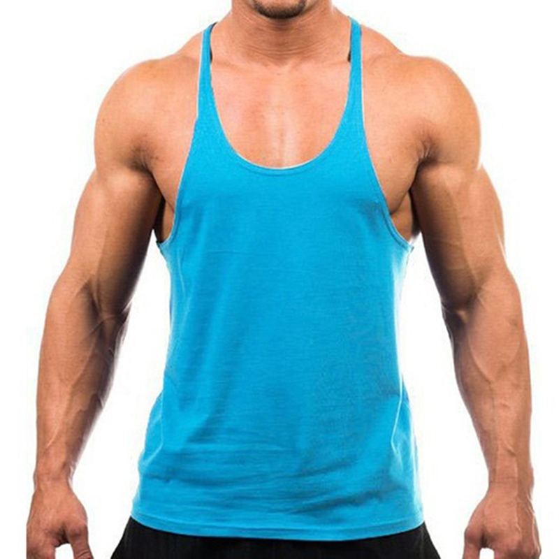 Fashion Cotton Sleeveless Shirts Tank Top Men Fitness Shirt Mens Singlet Bodybuilding Workout Gym Vest Fitness Men