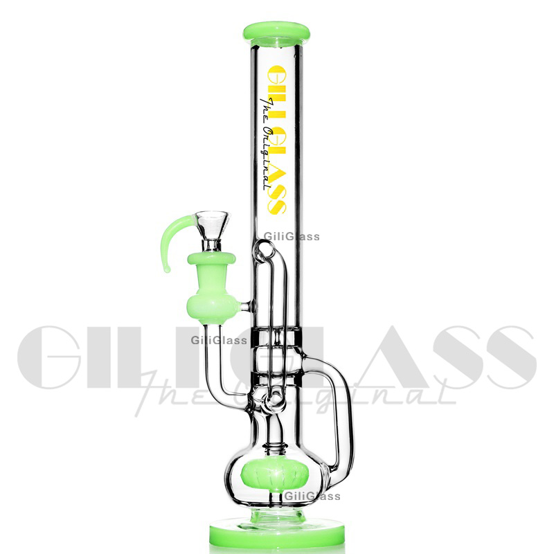 14 inches Thick Straight Tube Hookahs Downstem Beaker Glass Bongs Dab Rig Smoking Water Pipe with 14 mm Joint