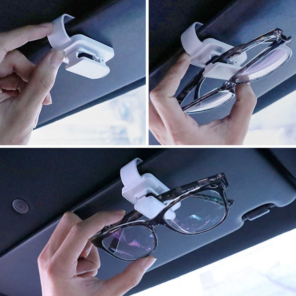 Nya nyaste solvisirglasögon Clip Universal Car Interior Card Ticket Fastener Portable Solglasögon Holder Clips Auto Accessories