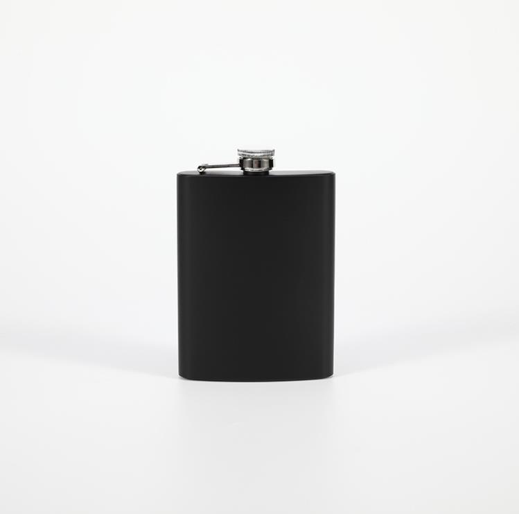 6oz 7oz 8oz Black Frosted Hip Flask 304 Edelstahl Mini Weinkessel Outdoor Camping tragbarer Weintopf SN4377