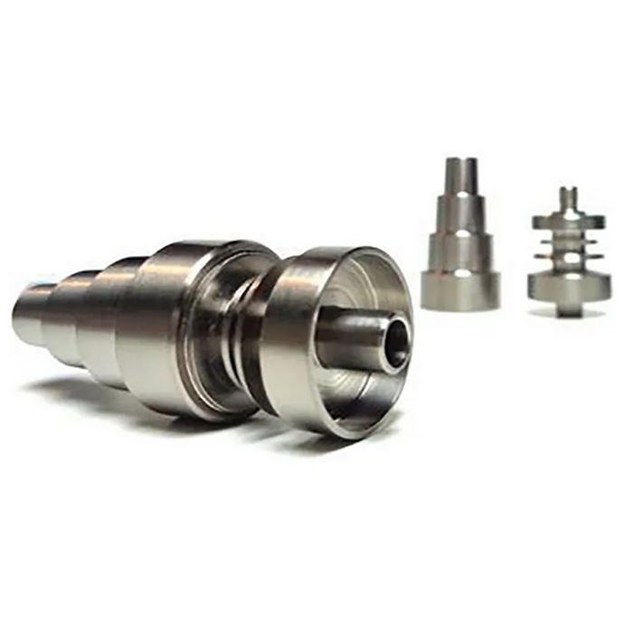 Gr2 Titanium unha Domless 6 em 1 10 mm 14mm 18mm de articulação e mulher universal conveniente para bongos de vidro tubos de água