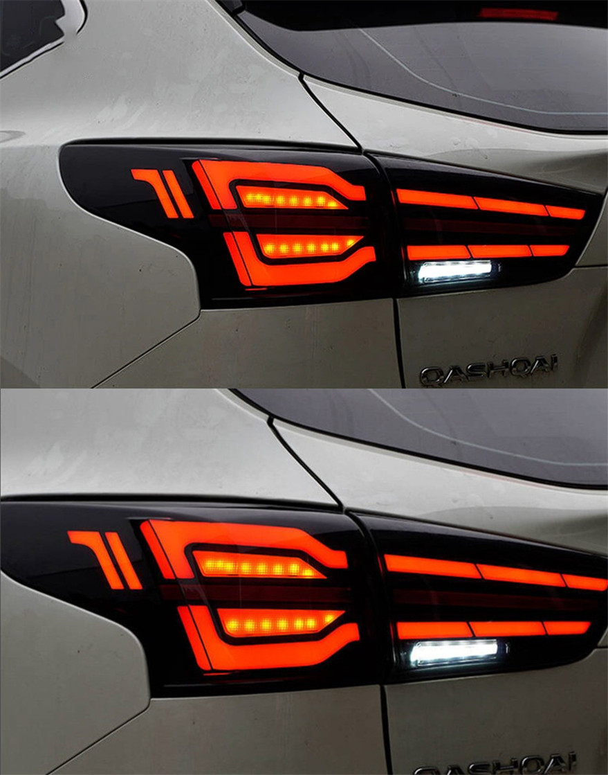 Car Wanillight ل Nissan Qashqai 20 16-20 22 مصابيح الذيل تسلسل الإشارة الإشارة إلى فرامل السيارات مجموعة الإضاءة.