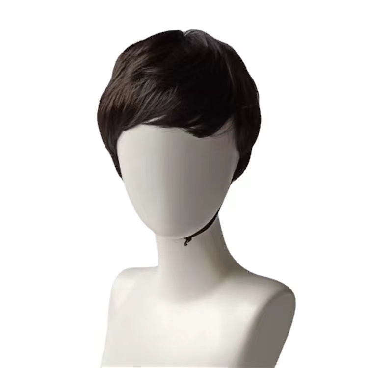 Lace Wig Middle aged and elderly mothers wigs women's short curly hair thin breathable lifelike needle delivery all head