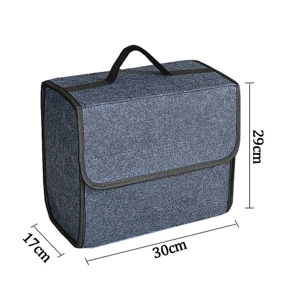 Nouvelle voiture sac de rangement coffre organisateur boîte feutre tissu boîte de rangement Auto Cargo conteneur sacs multi-poches rangement sacs accessoires de voiture