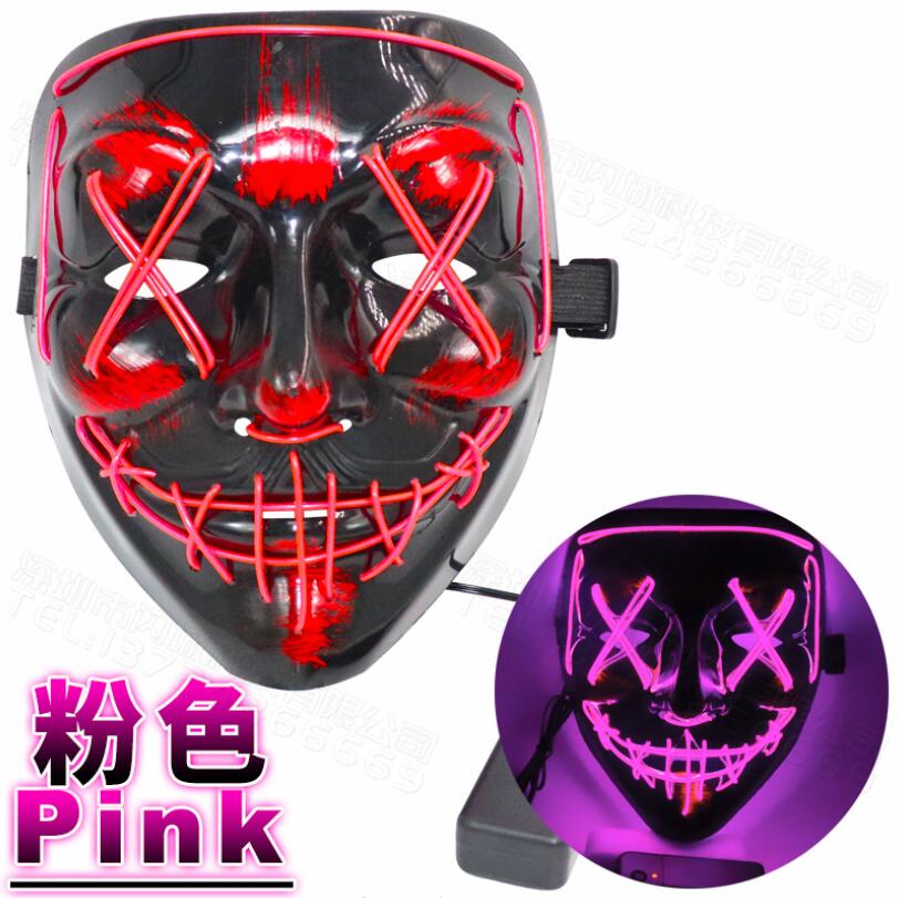 10 Farben Hot Festliche Party Halloween Maske LED Leuchten Rot Grün Masken Festival Cosplay Kostümzubehör Multi Choice