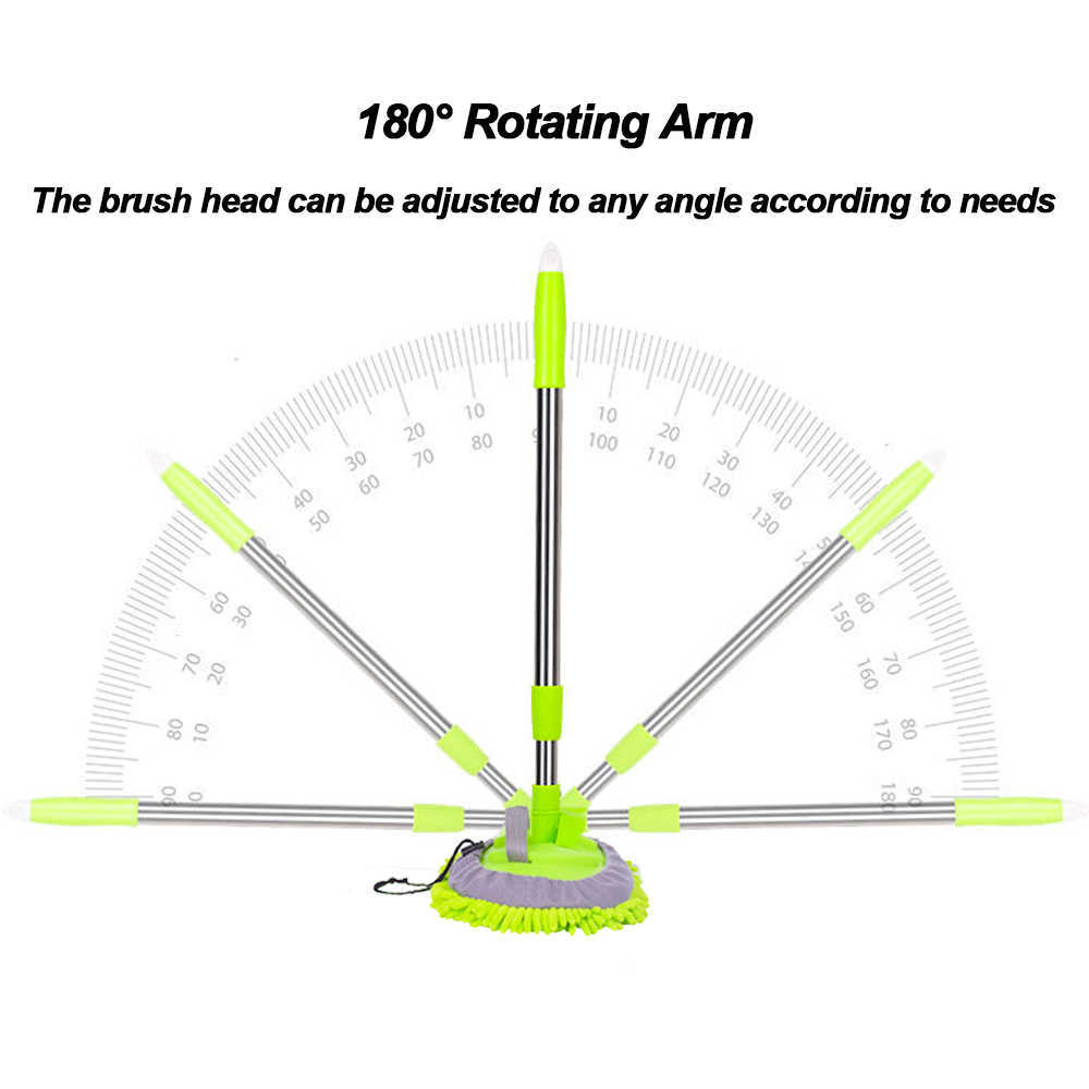 Новая стирка автомобиля Моп регулируемая ручка для очистки швабры для очистки автомобилей мягкая chenille Broom Window Wash Mops Mops Car Dust Remover Wax щетка