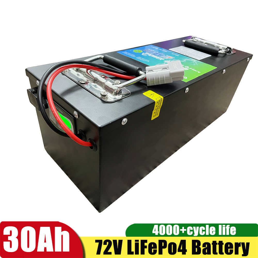 72V LiFePO4 Vélo Électrique Scooter Batterie 72V 30AH Batterie Rechargeable + Chargeur 5A