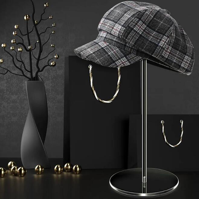 Acrylique Chapeau Stand Perruque Présentoir Clair Stand Baseball Chapeau Rack Stand Carré Rond Acrylique Risers pour Affichage Chapeau Bijoux