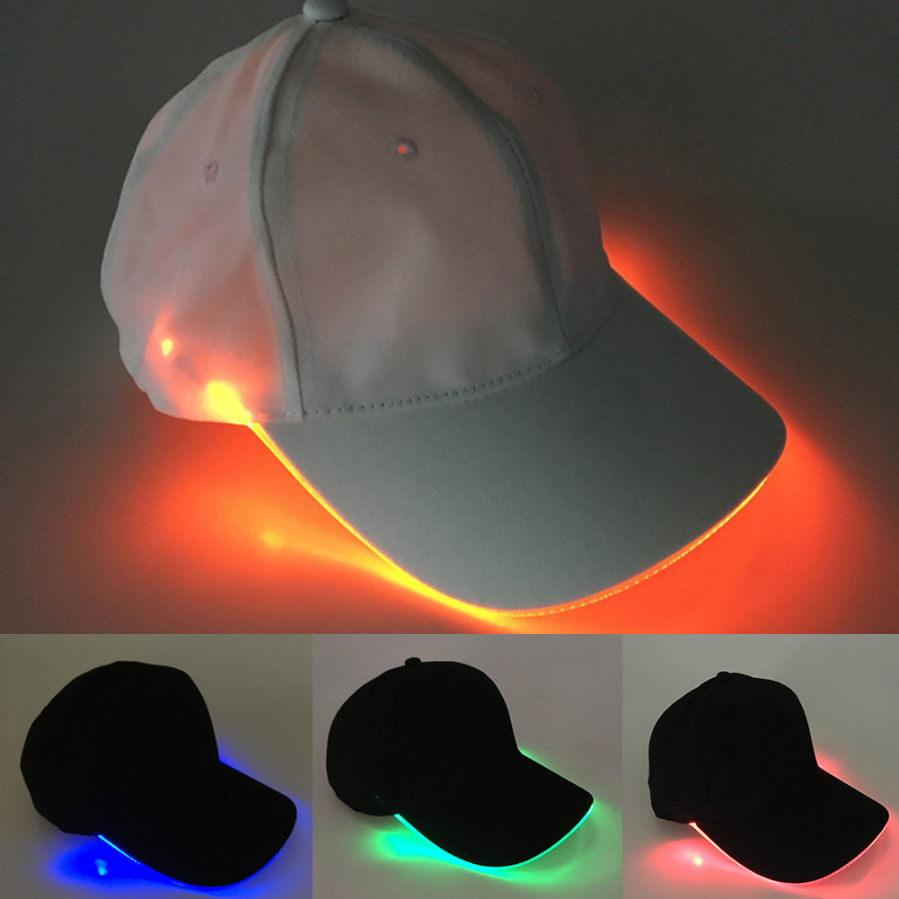 Justerbar 2023 Ny design LED Light Up Baseball Caps Glowing Justerbara hattar perfekta för festhop-hop-löpning och mer