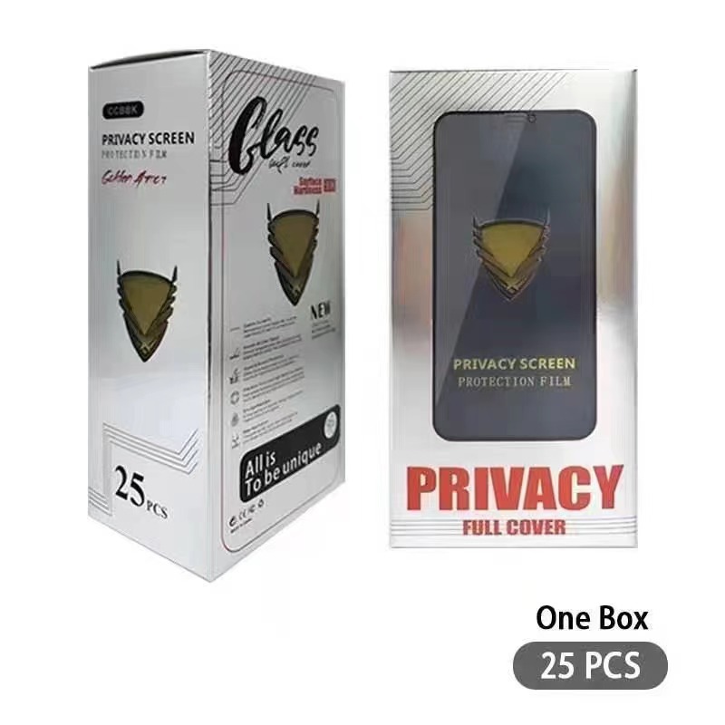 3D OG Prywatność Prywatna szklana ochrona ekranu dla iPhone'a 14 13 12 11 Pro Max XR XS 7 8 Plus Samsung A04S A13 A14 A23 A24 A32 A33 A34 A54 5G 9H Wysokie Aluminiowe Aluminiowe Przeciwśnikanie