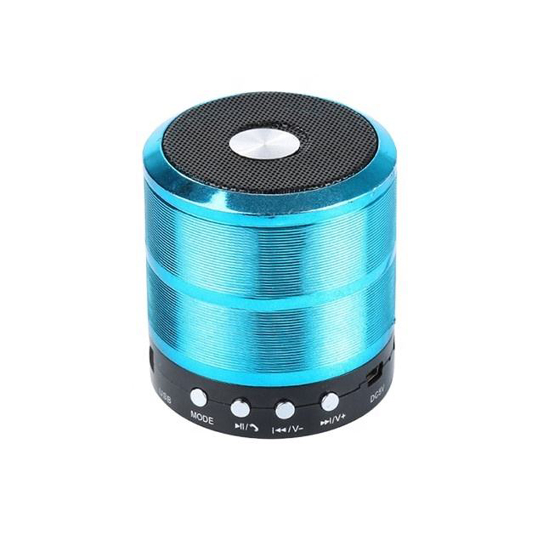 WS-887 Portable Wireless Bluetooth Speaker Support TF Card U Disk Handsfree WS887 Mini Round Speakers With MP3 FM Function in Retail Box