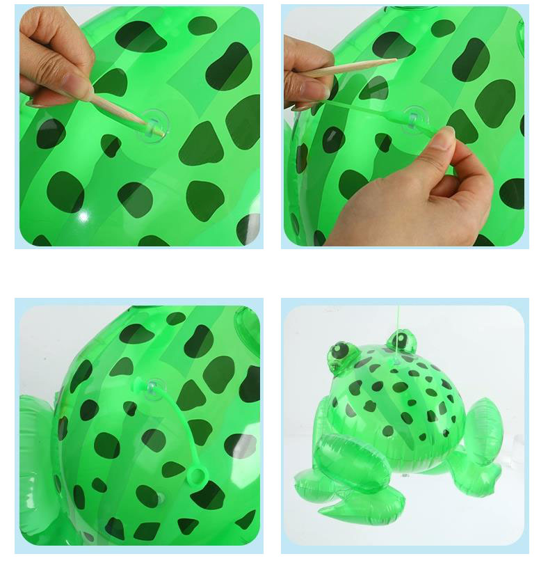 10шт -светодиодные световые лягушки ПВХ Lnflatable Toys лягушка Ball New Elastic Frog Flash Большой вспышка лягушка подарочный шар