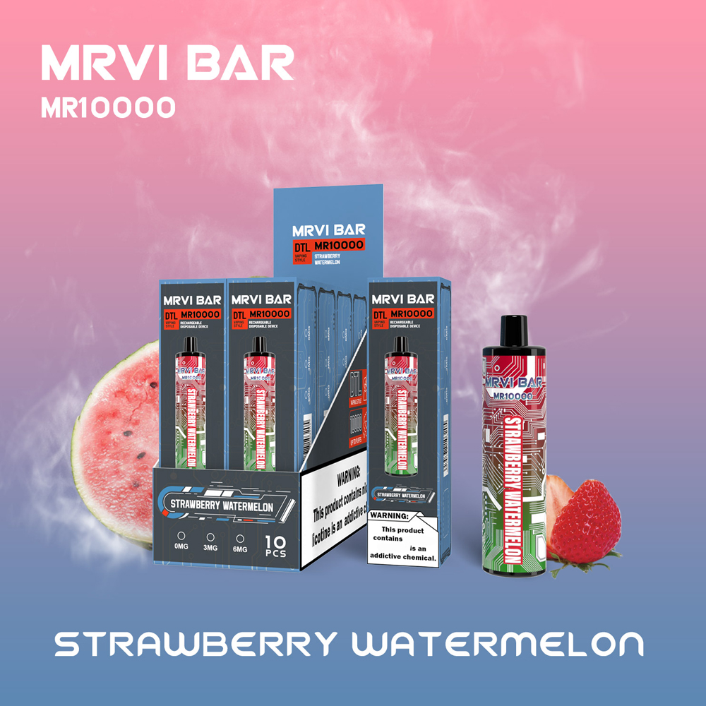 Original MRVI BAR 10000 10K PULDS DTL engångsspod E -cigarettanordning med 850 mAh laddningsbart batteri 19 ml Förfylld POD DTL Vaping Style Stick Pen