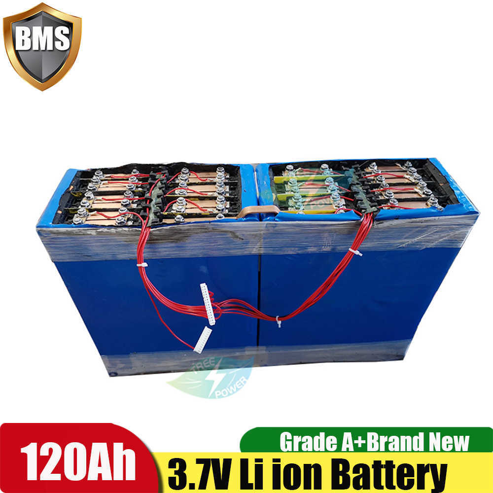 7 stücke 3,7 v 120Ah Batterie 3,7 v Zelle Polymer Li-Ion Batterie Für Elektromotor Gabelstapler Batterie Pack Diy Hohe strom Kapazität
