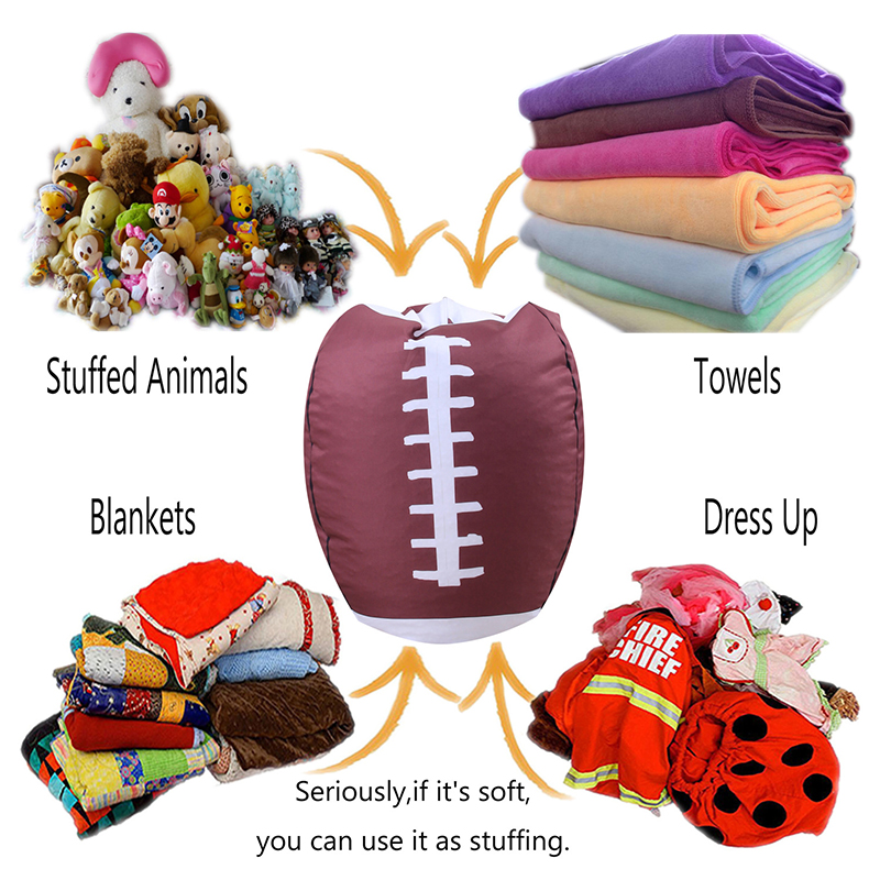 Sac de rangement pour balles de sport Party Favor Baseball Football Rugby Basketball Grande capacité Bean Bag 18 pouces