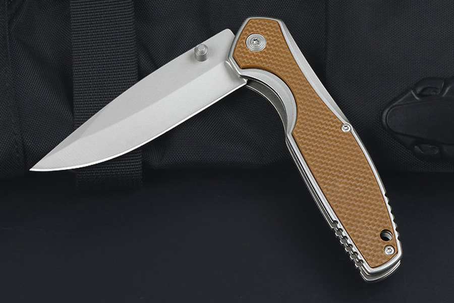 SW6720 StrVival Folding Nóż 440B Tytanowa powłoka Punkcja Point Blade G10/stalowy noża EDC z pudełkiem detalicznym