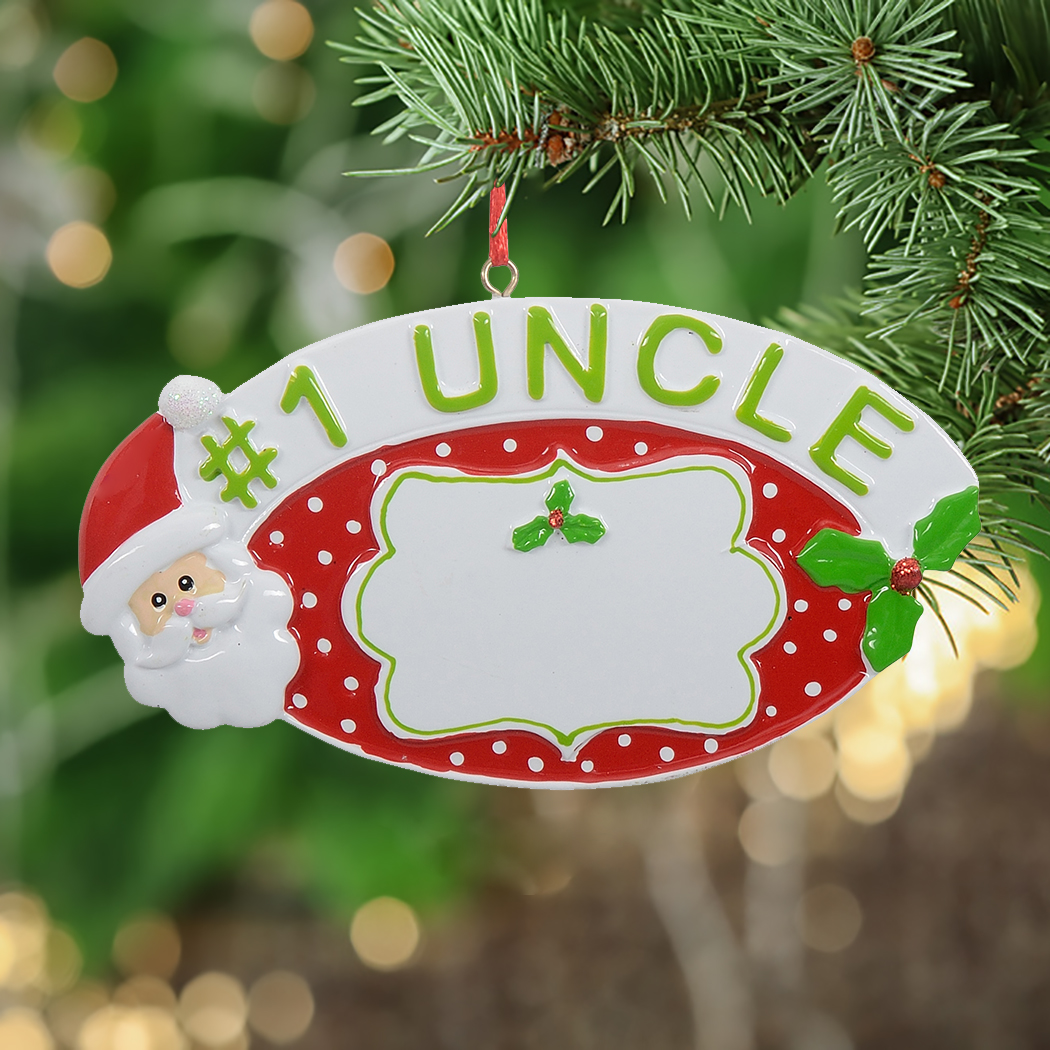 #1 Leraar Babysitter Oom Favoriete Neefje Nicht Gepersonaliseerde Hars Kerstornamenten als Handcraft Craft Souvenir voor geschenken home decor
