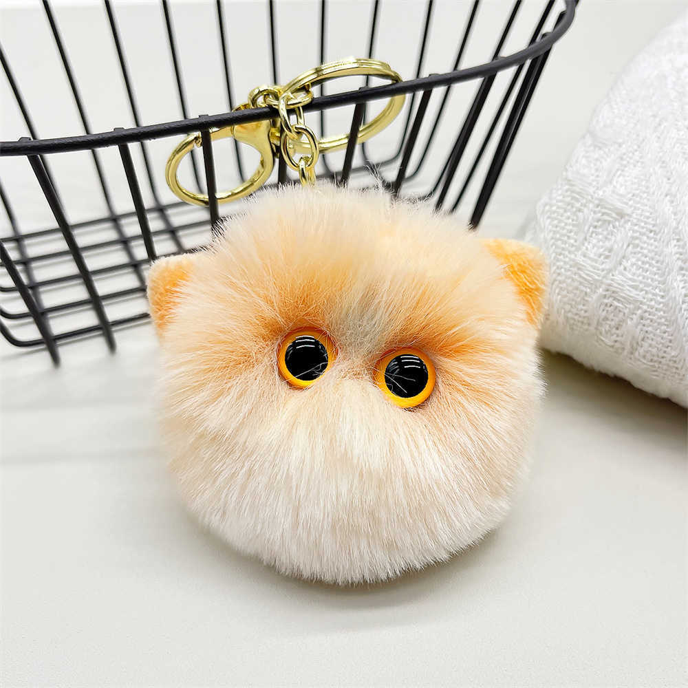 Ny söt Plush Cat Keychain Cartoon Doll Toy Pendant Keyring For Women Girls Bag Ornament Car Key Chain Children Gifts Tillbehör