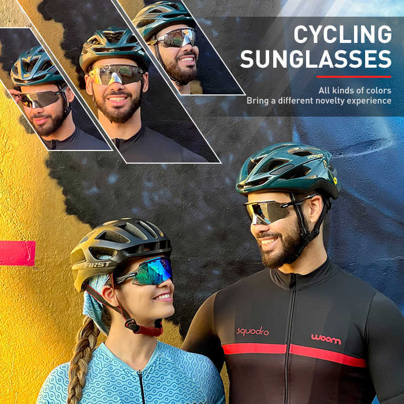 Outdoor Eyewear PUNLUXU Sport Sunglass Man Cycling Sunglasses UV400 Bicycle Eyewear MTB Outdoor New Design Wide Vision HD Lens Bicycle Glasses P230518