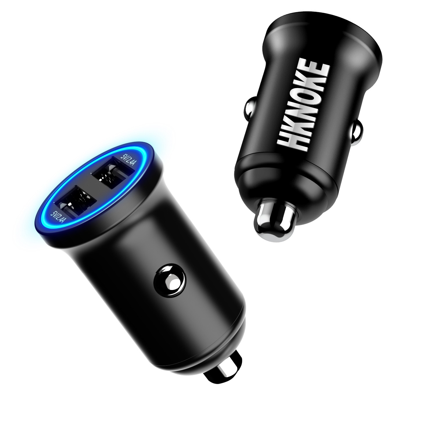 HKnoke Fast USB -auto opladen 4.8a 2.4 A +2.4A 24W Geschikt voor iPhone 14/14 plus/14 Pro Max iPad Samsung Galaxy S10 Huawei