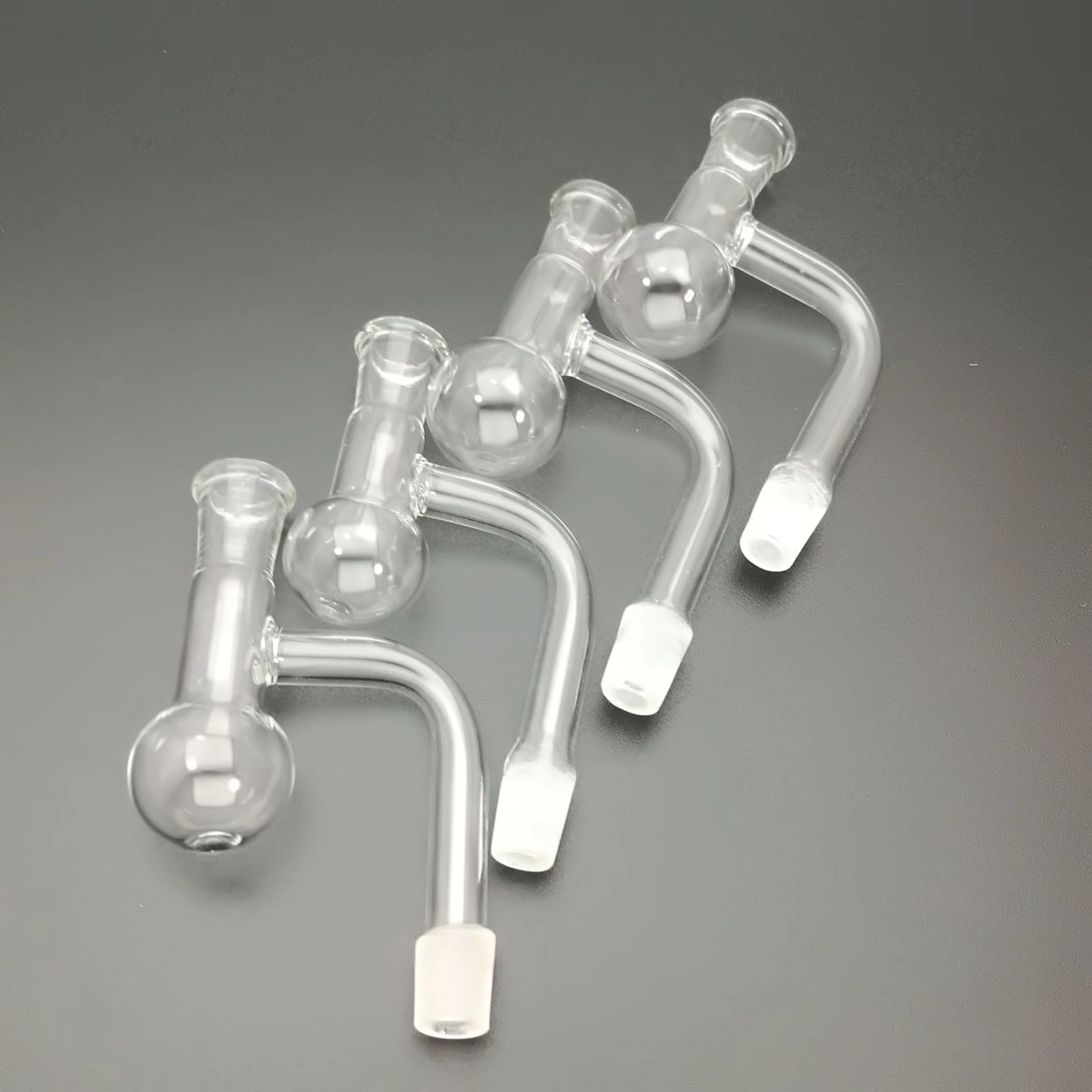 Glaspfeifen Rauchermanufaktur Mundgeblasene Wasserpfeife Klassisches transparentes rechtwinkliges Zigarettenzubehör aus Glas