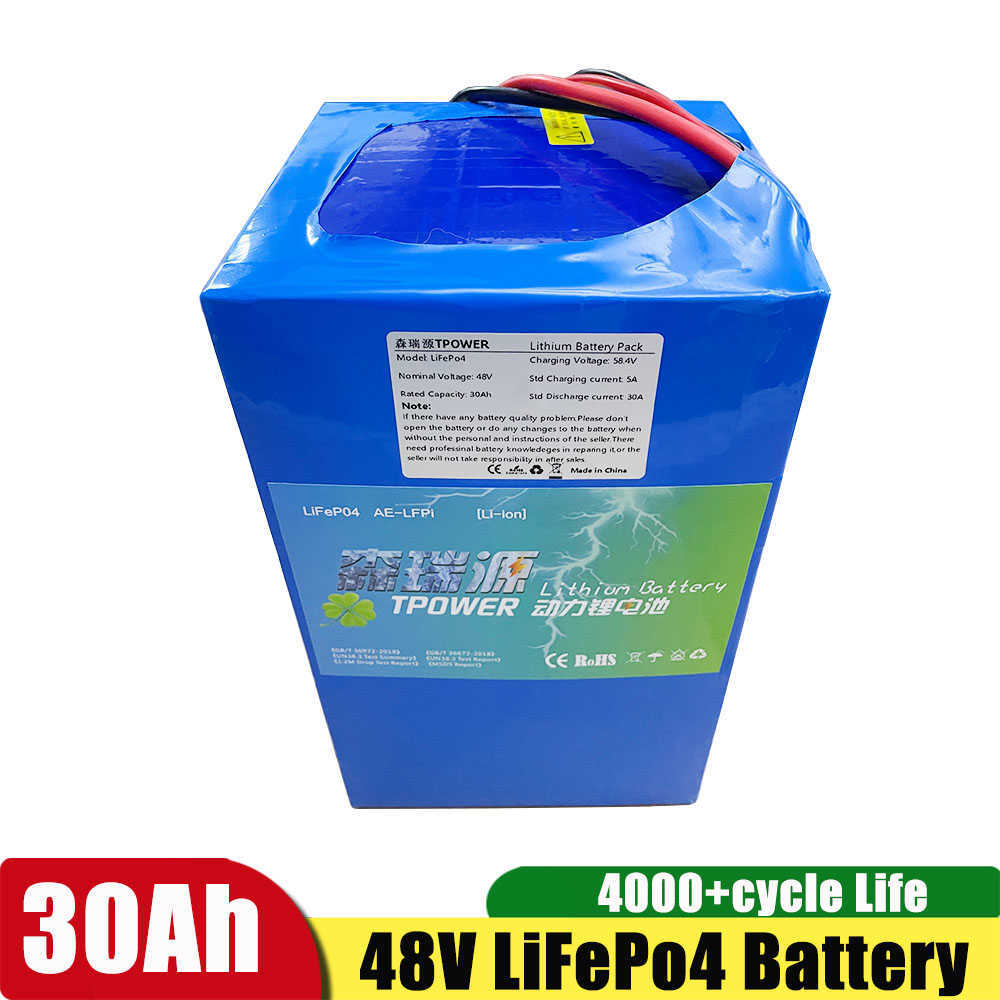 48V 20Ah 25Ah 30Ah 35Ah 40Ah Lifepo4 Lithium Battery With BMS for Golf Cart Ebike Scooter Bicycle Snowbike+5A 