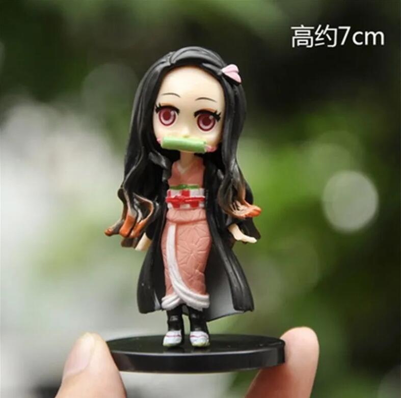 شيطان Slayer ANIME Figure Kimetsu no Yaiba Kamado Tanjirou Agatsuma Zenitsu Nezuko Warrior PVC Model Toys