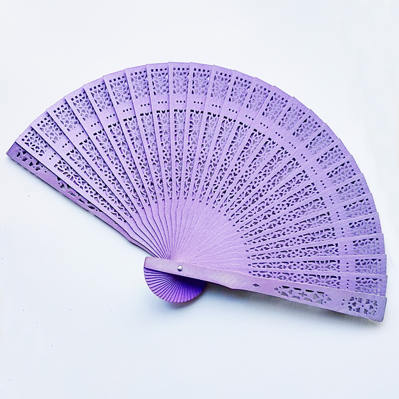 Vantali pieghevoli a colori Fan di nozze personalizzati Fan Wood Fan Logo personalizzato