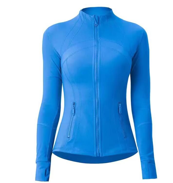 Mujeres Yoga Mangas largas Chaqueta Color Sólido Desnudo Deportes Shaping Cintura Apretada Fitness Suelto Correr Ropa deportiva Mujer