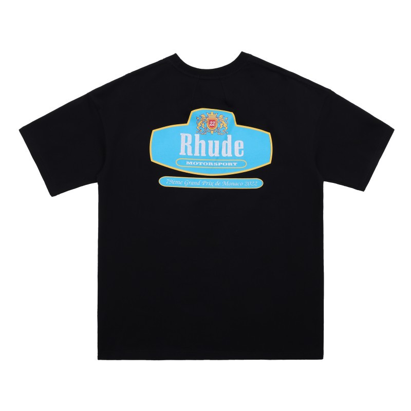 Rhude Tee Shirt Designer T-shirt casual da uomo estiva di qualità originale Top Camicia stampata di lusso Camicia da uomo e da uomo a maniche corte da skateboard di tendenza