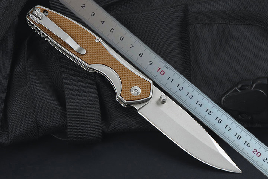 SW6720 StrVival Folding Nóż 440B Tytanowa powłoka Punkcja Point Blade G10/stalowy noża EDC z pudełkiem detalicznym