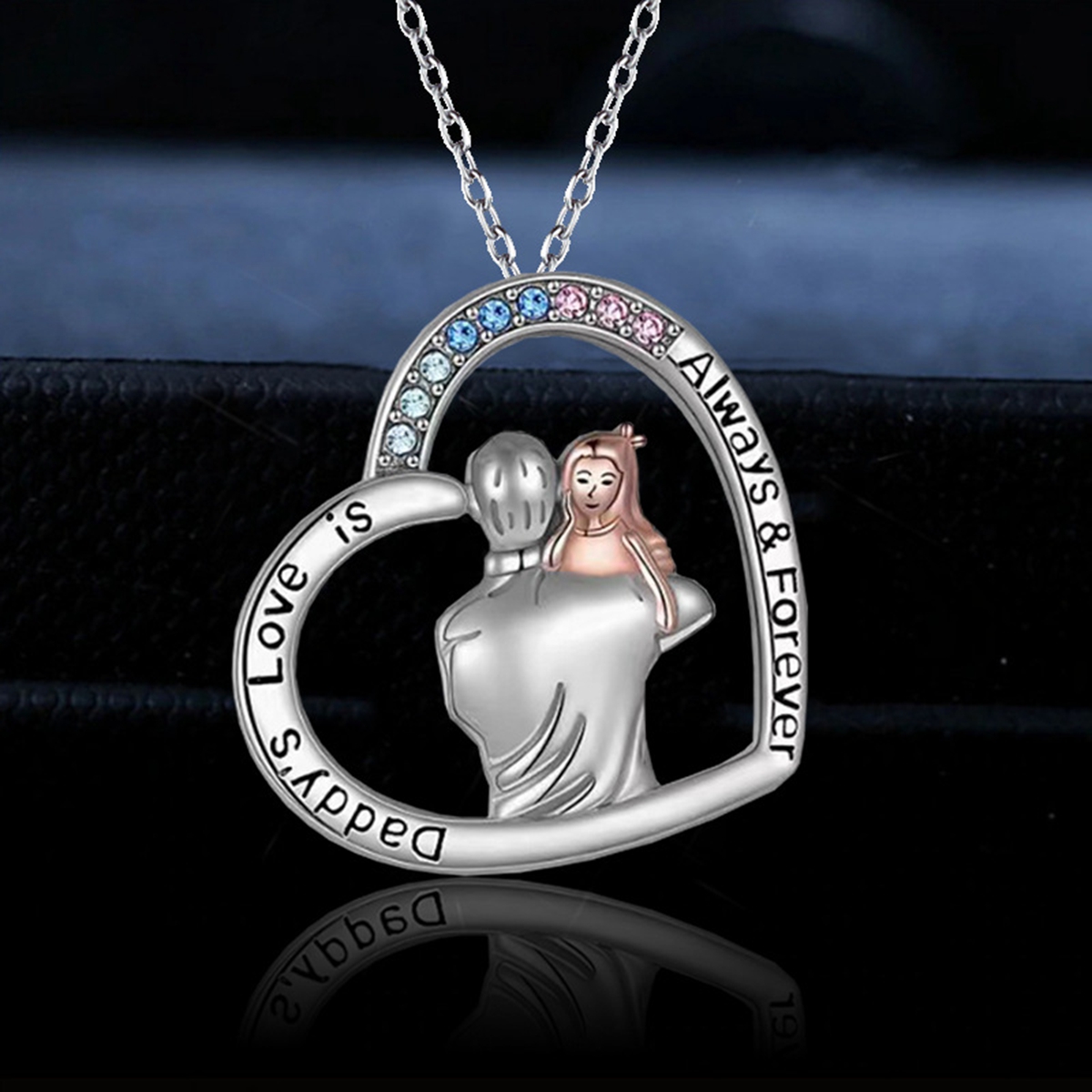 10 pièces créatif coeur forme papa amour pendentif collier mode fille famille bijoux romantique fête des pères cadeaux