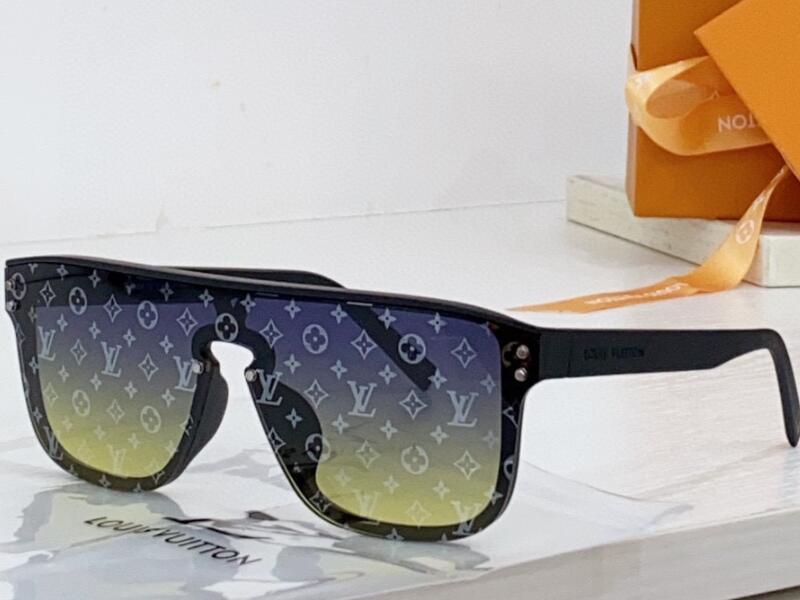 Louis Vuitton Men LV Waimea Sunglasses Black Monogram Logo Z1082E