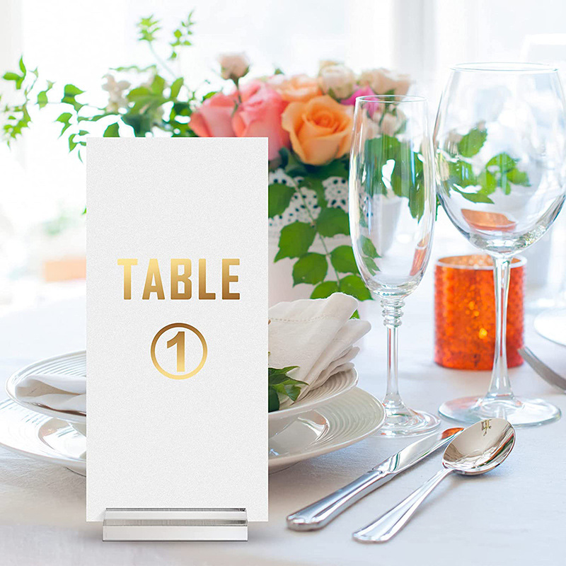 Stojaki akrylowe miejsce uchwytów karty Numer tabeli stojaki na wyświetlacz wyświetlacza wyświetlacza na stole zdjęcia ślubne
