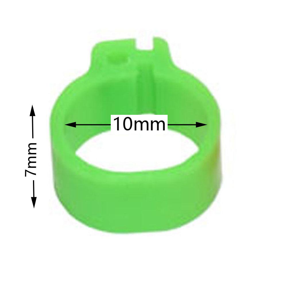 Ringen 100 Stuks 10mm Vogels Duif Voetringen Kleine Gevogelte Voetring 10 Kleuren Plastic Duif Clip Kwartel Duif voetring Huisdier Vogel Benodigdheden